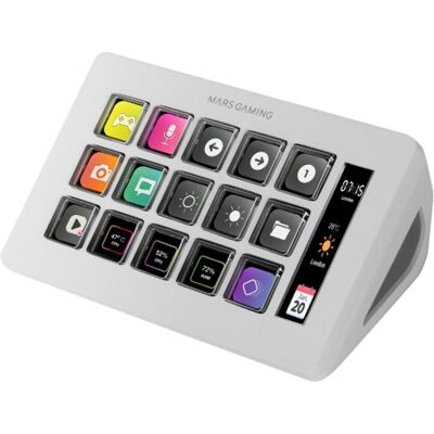 Mars Gaming Console De Streaming Stream Deck Slim Msd-One (Blanc), Streaming Deck, Weiss Mars Gaming Console De Streaming Stream Deck Slim Msd-One (Blanc), Streaming Deck, Weiss