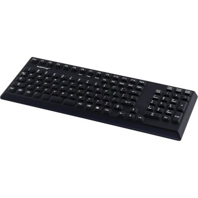 Gett InduProof 2 robuste Silikontastatur IP68 NUM Farbe schwarz Layout DE (DE, Kabelgebunden), Tastatur, Schwarz Gett InduProof 2 robuste Silikontastatur IP68 NUM Farbe schwarz Layout DE (DE, Kabelgebunden), Tastatur, Schwarz