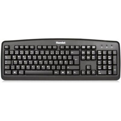 Hamlet Tastiera USB Tedesca Black (DE, Kabelgebunden), Tastatur, Schwarz Hamlet Tastiera USB Tedesca Black (DE, Kabelgebunden), Tastatur, Schwarz