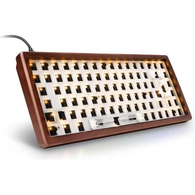 Sharkoon SKILLER SGK50 S3 Wood Barebone (holz) (Barebone, Kabelgebunden), Tastatur, Braun Sharkoon SKILLER SGK50 S3 Wood Barebone (holz) (Barebone, Kabelgebunden), Tastatur, Braun