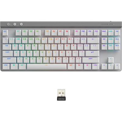 Logitech G515 LIGHTSPEED TKL White (FR) (FR, Kabellos), Tastatur, Mehrfarbig, Weiss Logitech G515 LIGHTSPEED TKL White (FR) (FR, Kabellos), Tastatur, Mehrfarbig, Weiss