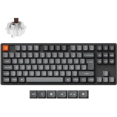 Keychron K8 Max 80% Alu RGB Brown bk H, Maus + Tastatur Zubehör, Schwarz Keychron K8 Max 80% Alu RGB Brown bk H, Maus + Tastatur Zubehör, Schwarz