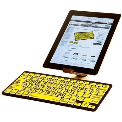 Logickeyboard LKB-LPBY-BTON-DE Tastatur Bluetooth QWERTZ Deutsch Schwarz (DE, Kabellos), Tastatur, Gelb, Schwarz Logickeyboard LKB-LPBY-BTON-DE Tastatur Bluetooth QWERTZ Deutsch Schwarz (DE, Kabellos), Tastatur, Gelb, Schwarz