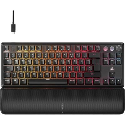 Corsair K70 PRO TKL (DE, Kabelgebunden), Tastatur, Schwarz Corsair K70 PRO TKL (DE, Kabelgebunden), Tastatur, Schwarz