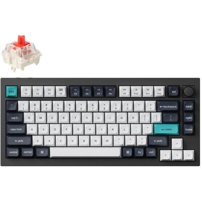 Keychron Q1 Max (schwarz/mehrfarbig, DE-Layout, Gateron Jupiter Red, Hot-Swap, Aluminiumrahmen, RGB) (DE, Kabelgebunden, Kabellos), Tastatur, Schwarz Keychron Q1 Max (schwarz/mehrfarbig, DE-Layout, Gateron Jupiter Red, Hot-Swap, Aluminiumrahmen, RGB) (DE, Kabelgebunden, Kabellos), Tastatur, Schwarz