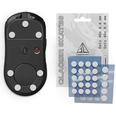 Threepointzero Glacier Skates - Universal Dots, Maus + Tastatur Zubehör, Transparent Threepointzero Glacier Skates - Universal Dots, Maus + Tastatur Zubehör, Transparent