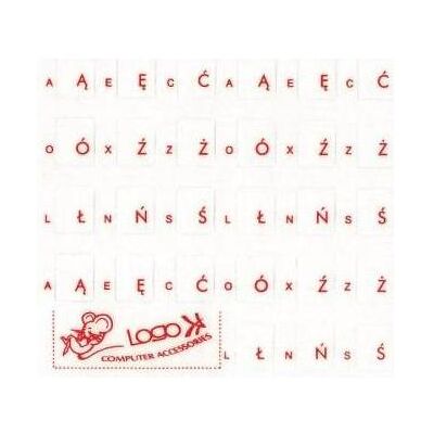 Logo Polnische Tastaturaufkleber rot, Maus + Tastatur Zubehör, Transparent, Rot Logo Polnische Tastaturaufkleber rot, Maus + Tastatur Zubehör, Transparent, Rot