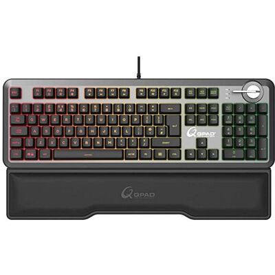 Qpad MK-95 Tastatur USB QWERTY Italienisch (IT, Kabelgebunden), Tastatur, Schwarz, Grau Qpad MK-95 Tastatur USB QWERTY Italienisch (IT, Kabelgebunden), Tastatur, Schwarz, Grau