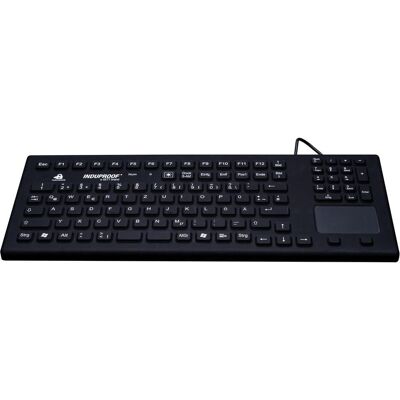 Gett InduProof Smart Touch Silikontastatur m. Touchpad und NUM-block IP68 Reinigungsfkt. 107 Tasten (DE), Tastatur, Schwarz Gett InduProof Smart Touch Silikontastatur m. Touchpad und NUM-block IP68 Reinigungsfkt. 107 Tasten (DE), Tastatur, Schwarz