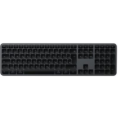 Satechi Slim EX3 Kabellose Tastatur, Space Schwarz, Bluetooth, Deutsch (DE, Kabellos), Tastatur, Schwarz Satechi Slim EX3 Kabellose Tastatur, Space Schwarz, Bluetooth, Deutsch (DE, Kabellos), Tastatur, Schwarz
