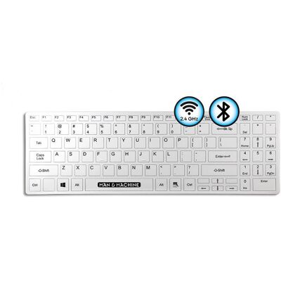 Man & Machine Europe Its Cool Flat (DE, Kabellos), Tastatur, Weiss Man & Machine Europe Its Cool Flat (DE, Kabellos), Tastatur, Weiss