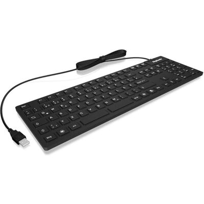KeySonic KSK-8030 IN Industrie Silikontastatur eronomisch wasserdicht antimikrobisch resistent gegen alkal... (FR, Kabelgebunden), Tastatur, Schwarz KeySonic KSK-8030 IN Industrie Silikontastatur eronomisch wasserdicht antimikrobisch resistent gegen alkal... (FR, Kabelgebunden), Tastatur, Schwarz