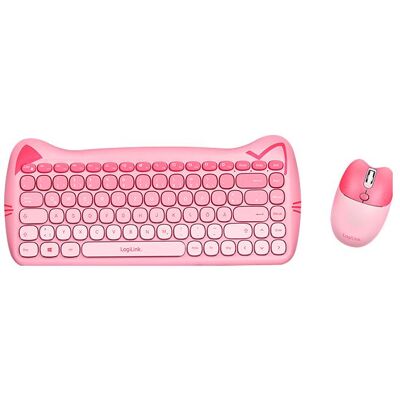 LogiLink ID0220 (DE, Kabellos), Tastatur, Pink LogiLink ID0220 (DE, Kabellos), Tastatur, Pink