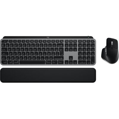 Logitech Mx Keys S Combo For Mac (FR, Kabellos), Tastatur, Schwarz, Grau Logitech Mx Keys S Combo For Mac (FR, Kabellos), Tastatur, Schwarz, Grau
