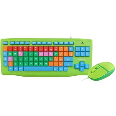 Atlantis Land USB-Tastatur und -Maus, QWERTY Italienisch (IT, Kabelgebunden), Tastatur, Grün Atlantis Land USB-Tastatur und -Maus, QWERTY Italienisch (IT, Kabelgebunden), Tastatur, Grün