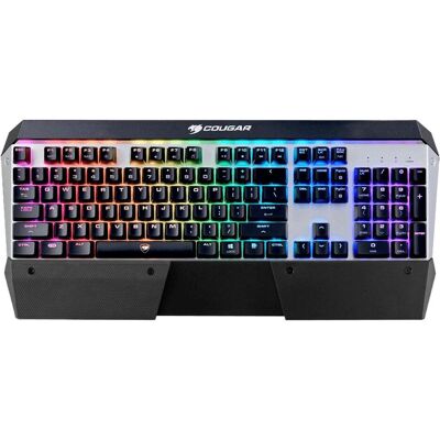 Cougar Gaming Tastatur Attack X3 RGB, Mechanisch, Cherry MX Braun (DE, Kabelgebunden), Tastatur, Schwarz, Silber Cougar Gaming Tastatur Attack X3 RGB, Mechanisch, Cherry MX Braun (DE, Kabelgebunden), Tastatur, Schwarz, Silber