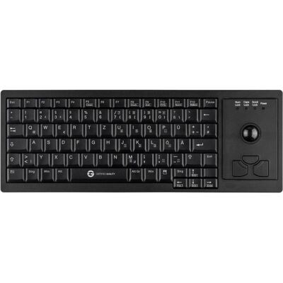 Gett Cleantype Xtra Roll Tastatur mit Trackball USB Farbe schwarz Layout DE (DE, Kabelgebunden), Tastatur, Schwarz Gett Cleantype Xtra Roll Tastatur mit Trackball USB Farbe schwarz Layout DE (DE, Kabelgebunden), Tastatur, Schwarz