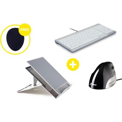 Bakker Elkhuizen Homeworking Premium PLUS DE (DE, Kabelgebunden), Tastatur, Schwarz, Silber Bakker Elkhuizen Homeworking Premium PLUS DE (DE, Kabelgebunden), Tastatur, Schwarz, Silber