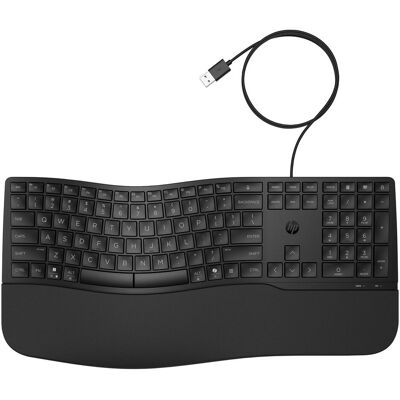 HP 485 Comfort Wired Keyboard (BE, Kabelgebunden), Tastatur, Schwarz HP 485 Comfort Wired Keyboard (BE, Kabelgebunden), Tastatur, Schwarz