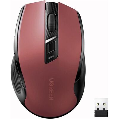 Ugreen Mysz Bezprzewodowa mysz MU006 2.4 GHz + Bluetooth 5.0 (czerwona) (Kabellos), Maus, Rot Ugreen Mysz Bezprzewodowa mysz MU006 2.4 GHz + Bluetooth 5.0 (czerwona) (Kabellos), Maus, Rot