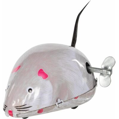 Goki Maus grau aus Blech mit Aufziehmotor Goki Maus grau aus Blech mit Aufziehmotor