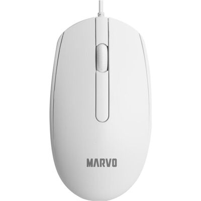 Marvo MS003 WH Kabelgebundene Maus, 1000 DPI, 3 Tasten, Ergonomisch, für Büro und Gaming, Weiss (Kabelgebunden), Maus, Weiss Marvo MS003 WH Kabelgebundene Maus, 1000 DPI, 3 Tasten, Ergonomisch, für Büro und Gaming, Weiss (Kabelgebunden), Maus, Weiss