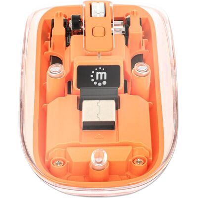 Manhattan MH Transparent 4D mouse, White (Kabellos), Maus, Orange, Transparent Manhattan MH Transparent 4D mouse, White (Kabellos), Maus, Orange, Transparent