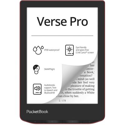 PocketBook Verse Pro (6", 16 GB), eReader, Rot, Schwarz PocketBook Verse Pro (6", 16 GB), eReader, Rot, Schwarz