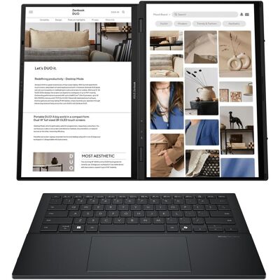 Asus Zenbook Duo (14", 2000 GB, 32 GB, DE, Intel Core Ultra 9 285H), Notebook, Grau Asus Zenbook Duo (14", 2000 GB, 32 GB, DE, Intel Core Ultra 9 285H), Notebook, Grau