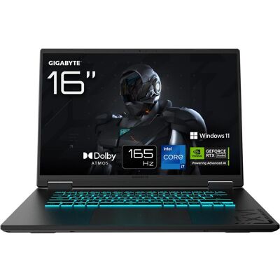 Gigabyte A16 RTX 4050 (16", 1000 GB, 16 GB, DE, Intel Core i7-13620H), Notebook, Schwarz Gigabyte A16 RTX 4050 (16", 1000 GB, 16 GB, DE, Intel Core i7-13620H), Notebook, Schwarz