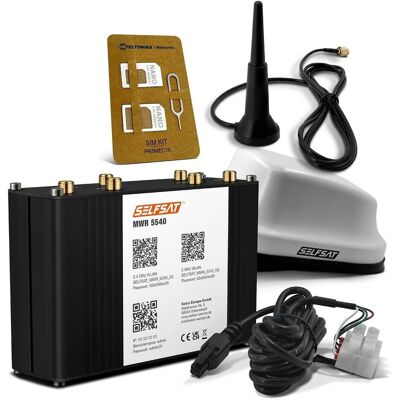 Selfsat MWR 5540 5G Cat 12 WLAN Router up to 26 Gbps incl 5G Antenna White, Router, Weiss Selfsat MWR 5540 5G Cat 12 WLAN Router up to 26 Gbps incl 5G Antenna White, Router, Weiss