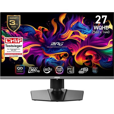 MSI MPG 271QRXDE QD-OLED (2560 x 1440 Pixel, 26.50"), Monitor, Schwarz MSI MPG 271QRXDE QD-OLED (2560 x 1440 Pixel, 26.50"), Monitor, Schwarz