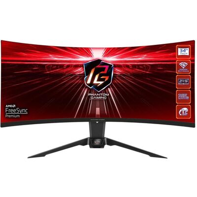 ASRock Phantom Gaming PG34WQ15R2B (3440 x 1440 Pixel, 34"), Monitor, Schwarz ASRock Phantom Gaming PG34WQ15R2B (3440 x 1440 Pixel, 34"), Monitor, Schwarz