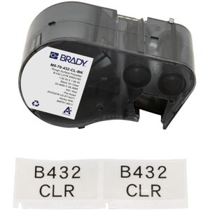Brady, Etikettenrolle, M5-78-432-CL-BK, Polyester, Schwarz auf Transparent, 25.40 x 48.26 mm, permanent (100 E.) Brady, Etikettenrolle, M5-78-432-CL-BK, Polyester, Schwarz auf Transparent, 25.40 x 48.26 mm, permanent (100 E.)