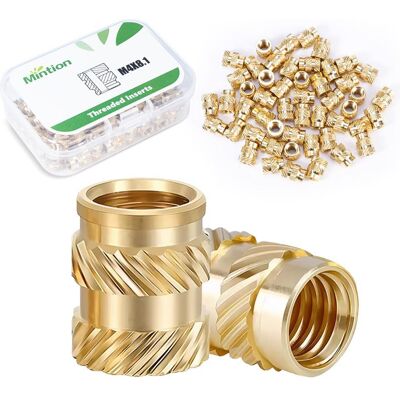 Mintion M4 x 8,1mm x 6,3mm Threaded Insert Set - 50 pcs (Ersatzteile), 3D Drucker Zubehör Mintion M4 x 8,1mm x 6,3mm Threaded Insert Set - 50 pcs (Ersatzteile), 3D Drucker Zubehör