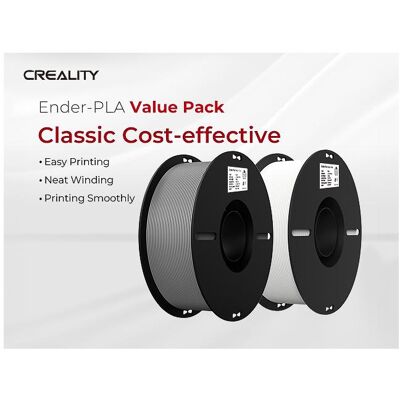 Creality Value Pack (PLA, 1.75 mm, 1000 g), 3D Filament, Weiss, Grau Creality Value Pack (PLA, 1.75 mm, 1000 g), 3D Filament, Weiss, Grau