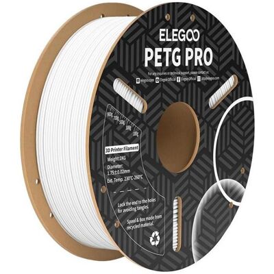 Elegoo PETG Pro Filament (White) (PETG, 1.75 mm, 1000 g), 3D Filament, Weiss Elegoo PETG Pro Filament (White) (PETG, 1.75 mm, 1000 g), 3D Filament, Weiss