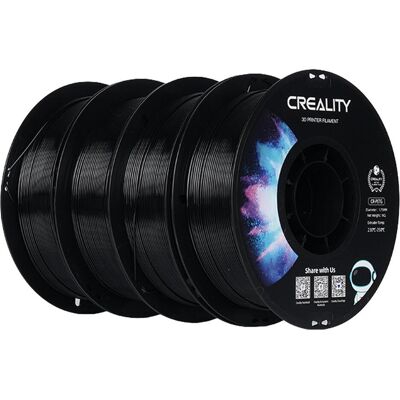 Creality CR-PETG - 4 Spools (CR-PETG, 1.75 mm, 4000 g), 3D Filament, Schwarz Creality CR-PETG - 4 Spools (CR-PETG, 1.75 mm, 4000 g), 3D Filament, Schwarz