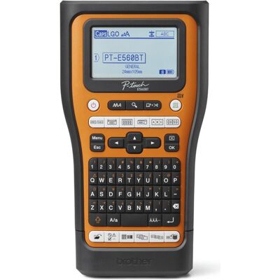 Brother PT-E560BTVP, Beschriftungsgerät, Orange, Schwarz Brother PT-E560BTVP, Beschriftungsgerät, Orange, Schwarz