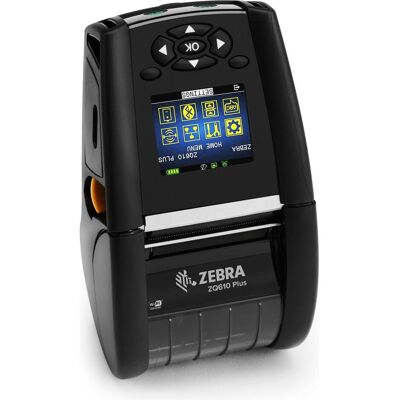 Zebra ZQ610 PLus, 19mm Kern, RS232, BT (BLE), 8 Punkte/mm (203dpi) (203 dpi), Etikettendrucker, Schwarz Zebra ZQ610 PLus, 19mm Kern, RS232, BT (BLE), 8 Punkte/mm (203dpi) (203 dpi), Etikettendrucker, Schwarz