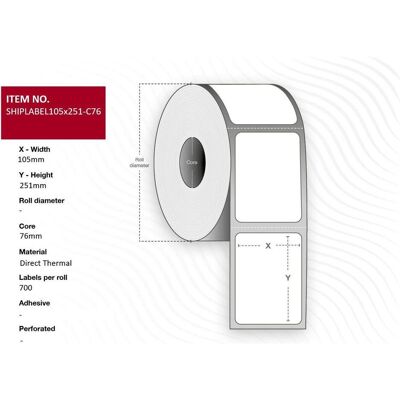 Capture, Etikettenrolle, Ship-label 105 x 251mm, Core (105 mm) Capture, Etikettenrolle, Ship-label 105 x 251mm, Core (105 mm)
