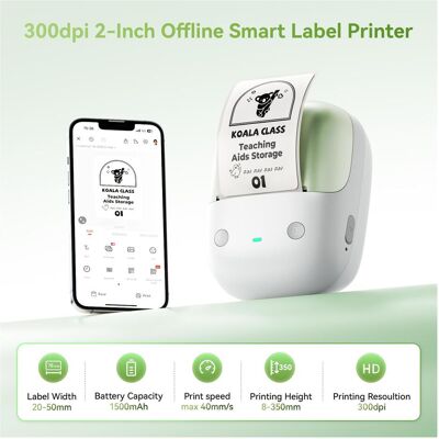 Niimbot B2 Pro Thermal Label Printer (300 dpi), Etikettendrucker, Grün Niimbot B2 Pro Thermal Label Printer (300 dpi), Etikettendrucker, Grün