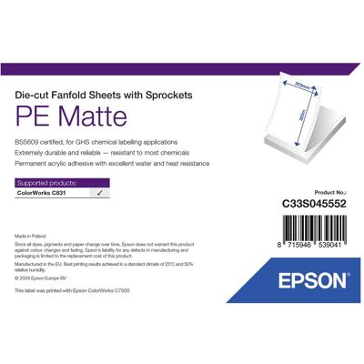 Epson Etikettenrolle, PE Matte Label (203 mm) Epson Etikettenrolle, PE Matte Label (203 mm)
