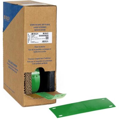 Brady, Etikettenrolle, BM-25x75-7643-GN, Heatex Schilder, Grün, matt, 25.00 x 75.00 mm, nicht klebend, Grossrolle (2 (25 mm) Brady, Etikettenrolle, BM-25x75-7643-GN, Heatex Schilder, Grün, matt, 25.00 x 75.00 mm, nicht klebend, Grossrolle (2 (25 mm)
