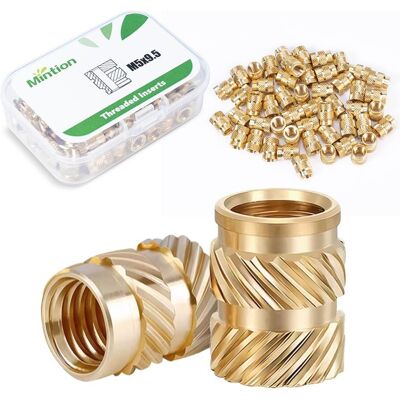 Mintion M5 x 9,5mm x 7,1mm Threaded Insert Set - 50 pcs (Ersatzteile), 3D Drucker Zubehör Mintion M5 x 9,5mm x 7,1mm Threaded Insert Set - 50 pcs (Ersatzteile), 3D Drucker Zubehör