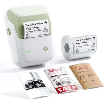 Niimbot B1 Pro Thermal Label Printer (300 dpi), Etikettendrucker, Blau, Grau, Grün Niimbot B1 Pro Thermal Label Printer (300 dpi), Etikettendrucker, Blau, Grau, Grün