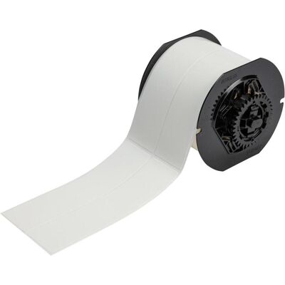 Brady, Etikettenrolle, B33-328-498, Vinylgewebe, Weiss, seidenmatt, 38.10 x 152.40 mm, wiederablösbar, 2-bahnig (300 (85.09 mm) Brady, Etikettenrolle, B33-328-498, Vinylgewebe, Weiss, seidenmatt, 38.10 x 152.40 mm, wiederablösbar, 2-bahnig (300 (85.09 mm)