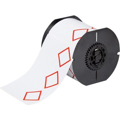 Brady, Etikettenrolle, B30-262-7569-CLP3B, Vinyl, Weiss, glänzend, 105.00 x 155.00 mm, Layout L3B (3 rote Raute vorg (104.98 mm) Brady, Etikettenrolle, B30-262-7569-CLP3B, Vinyl, Weiss, glänzend, 105.00 x 155.00 mm, Layout L3B (3 rote Raute vorg (104.98 mm)