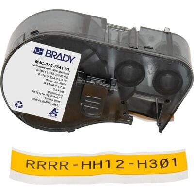 Brady, Etikettenrolle, MC1-375-7641-YL, Low Smoke Zero Halogen PermaSleeve, Polyolefin, Schwarz auf Gelb, 16.40 mm Brady, Etikettenrolle, MC1-375-7641-YL, Low Smoke Zero Halogen PermaSleeve, Polyolefin, Schwarz auf Gelb, 16.40 mm