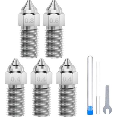 Elegoo Neptune 4 / 4 Pro Düsen-Set aus gehärtetem Stahl (0,4 mm x 3, 0,6 mm x 1, 0,8 mm x 1) (Düse), 3D Drucker Zubehör Elegoo Neptune 4 / 4 Pro Düsen-Set aus gehärtetem Stahl (0,4 mm x 3, 0,6 mm x 1, 0,8 mm x 1) (Düse), 3D Drucker Zubehör